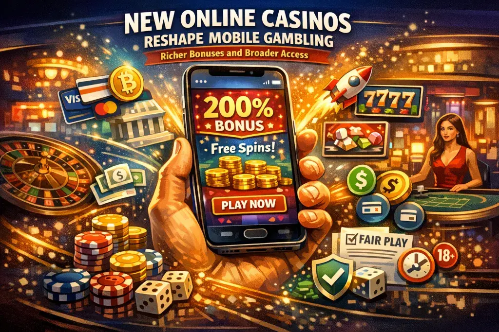New Online Casinos Reshape Mobile Gambling With Richer Bonuses and Broader Access
